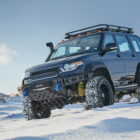 Пороги силовые BMS ALFA для УАЗ Патриот 2016-2024 (2шт.) - Силовые пороги