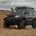 Пороги силовые BMS ALFA для УАЗ Патриот 2016-2024 (2шт.) - Силовые пороги
