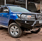 Бампер РИФ силовой передний Toyota Hilux 2015-2020 с доп. фарами, защитной дугой и защитой бачка омывателя - Силовые бамперы - TOYOTA - Toyota Hilux