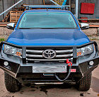 Бампер РИФ силовой передний Toyota Hilux 2015-2020 с доп. фарами, защитной дугой и защитой бачка омывателя - Силовые бамперы - TOYOTA - Toyota Hilux
