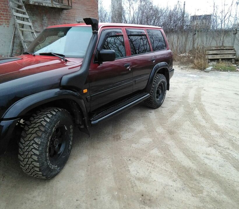 Пороги силовые Nissan Patrol Y61 2004+ раздельные ступени - Силовые пороги