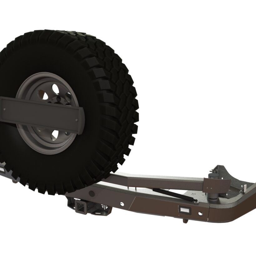Бампер задний Toyota Land Cruiser 200 2015-2024 калитка центр, фонари заднего хода - Силовые бамперы - TOYOTA - Toyota Land Cruiser