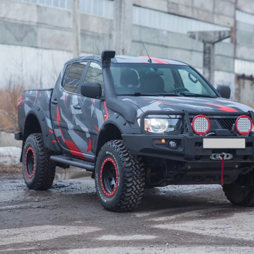 Пороги силовые Mitsubishi L200 2006-2015 раздельные ступени - Силовые пороги