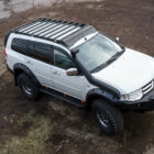 Багажник экспедиционный Mitsubishi Pajero Sport 2008-2015 шторка, дальний и рабочий свет - Багажники