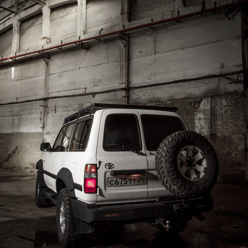 Бампер силовой задний Toyota Land Cruiser 80 квадрат, птф - Силовые бамперы - TOYOTA - Toyota Land Cruiser