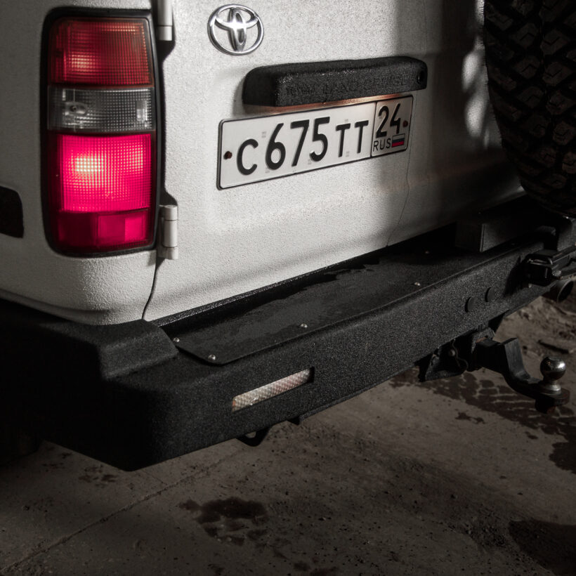 Бампер силовой задний Toyota Land Cruiser 80 квадрат, птф - Силовые бамперы - TOYOTA - Toyota Land Cruiser