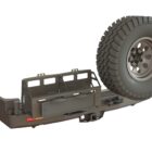 БАМПЕР СИЛОВОЙ ЗАДНИЙ TOYOTA LAND CRUISER 100 КВАДРАТ, КАЛИТКА СПРАВА, ДВЕ КАНИСТРЫ СЛЕВА, ФОНАРИ - Силовые бамперы - TOYOTA - Toyota Land Cruiser