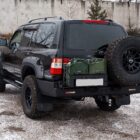 БАМПЕР СИЛОВОЙ ЗАДНИЙ TOYOTA LAND CRUISER 100 КВАДРАТ, КАЛИТКА СПРАВА, ДВЕ КАНИСТРЫ СЛЕВА, ФОНАРИ - Силовые бамперы - TOYOTA - Toyota Land Cruiser