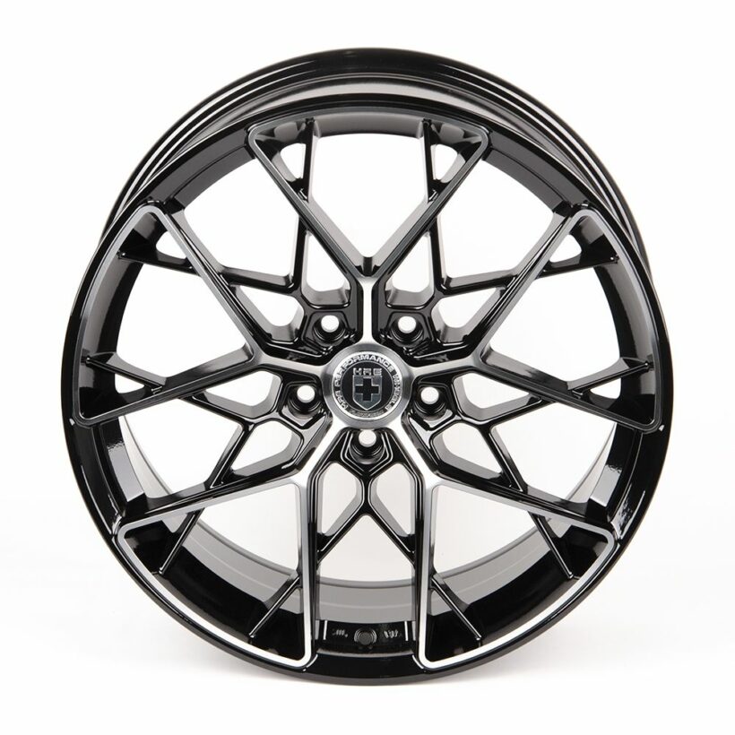 Литые диски 80457 HRE TC05-SL064 19 J8,5 ET38 5x114,3 73,1 чёрный + полированные спицы - Диски