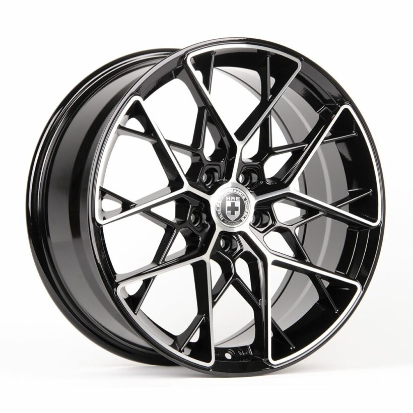 Литые диски 80457 HRE TC05-SL064 19 J8,5 ET38 5x114,3 73,1 чёрный + полированные спицы - Диски