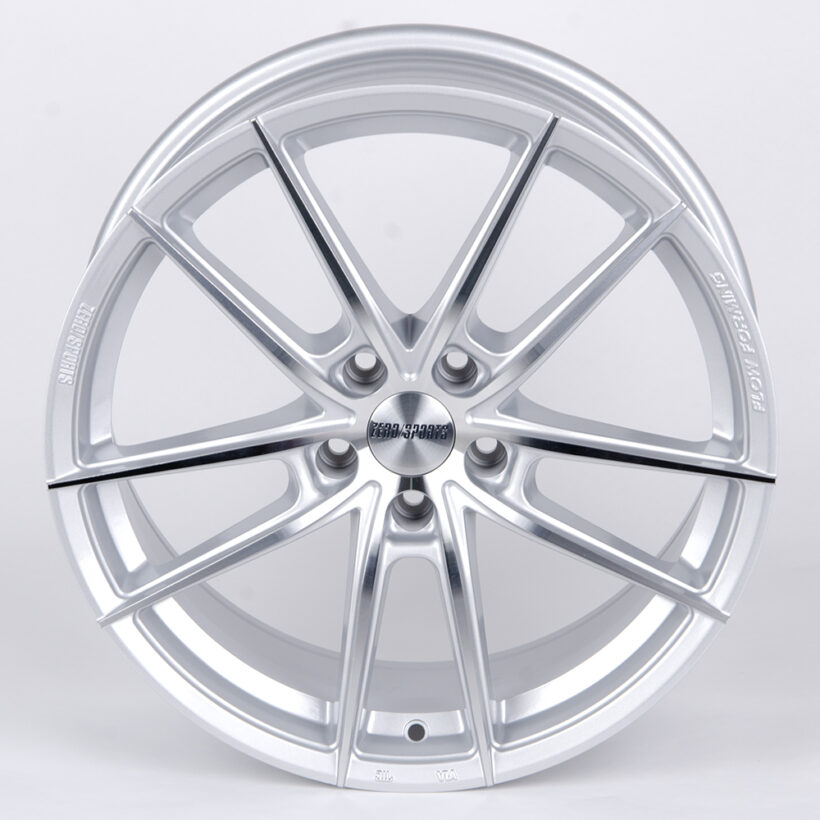 Литые диски 80751 ZERO 2239-DS191 18 J8 ET40 5x108 73,1 серебро + полированные спицы - Диски