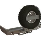 БАМПЕР СИЛОВОЙ ЗАДНИЙ TOYOTA LAND CRUISER PRADO 150 2009-2017 КВАДРАТ, КАЛИТКА ЦЕНТР, ФАРЫ - Силовые бамперы - TOYOTA - Toyota Land Cruiser Prado