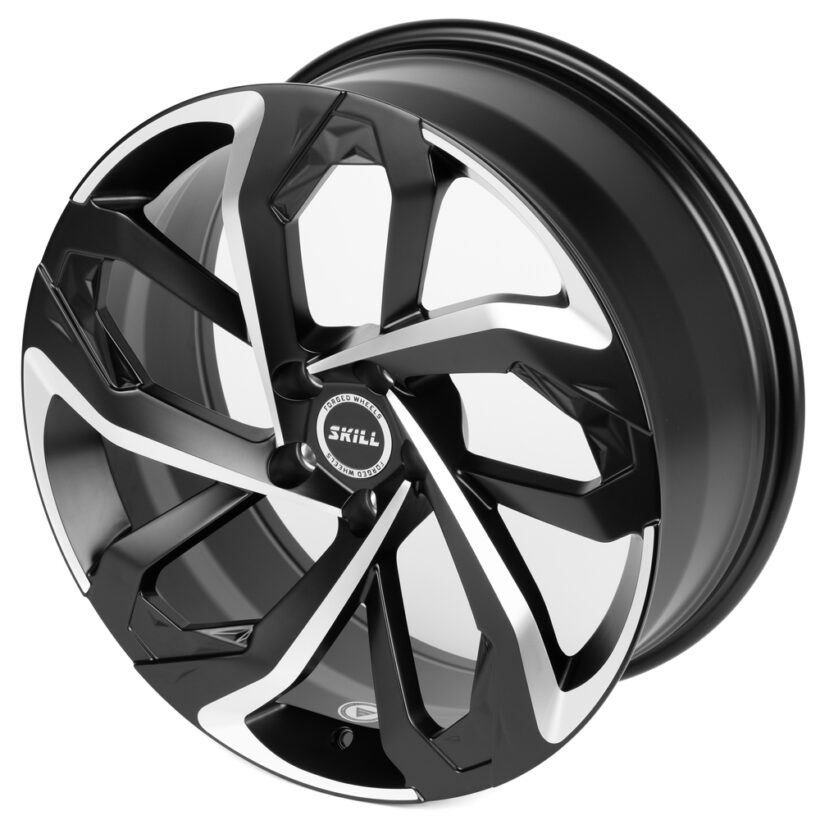 Кованые диски SKILL чёрный матовый + полированные спицы - Диски - LEXUS