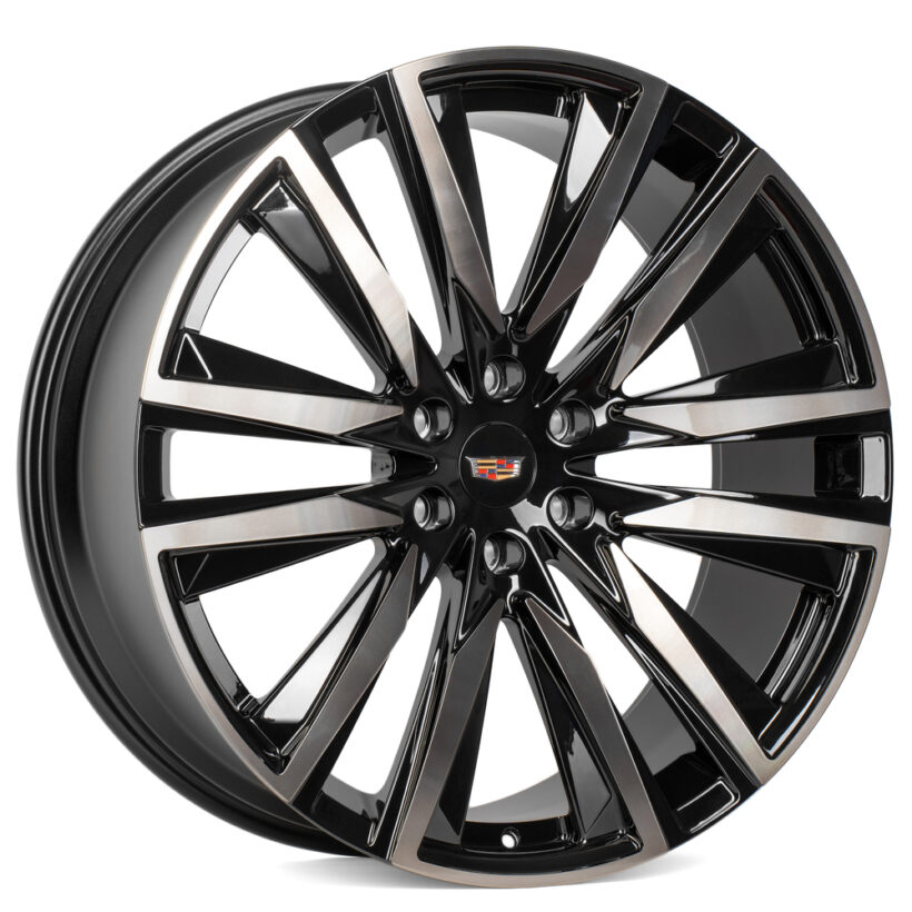 Кованые диски SKILL чёрные + полиров. спицы под лаком - Диски - CADILLAC - Cadillac Escalade