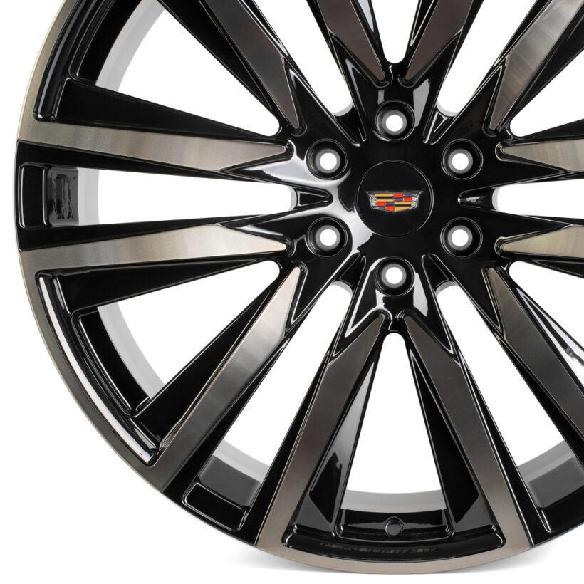 Кованые диски SKILL чёрные + полиров. спицы под лаком - Диски - CADILLAC - Cadillac Escalade