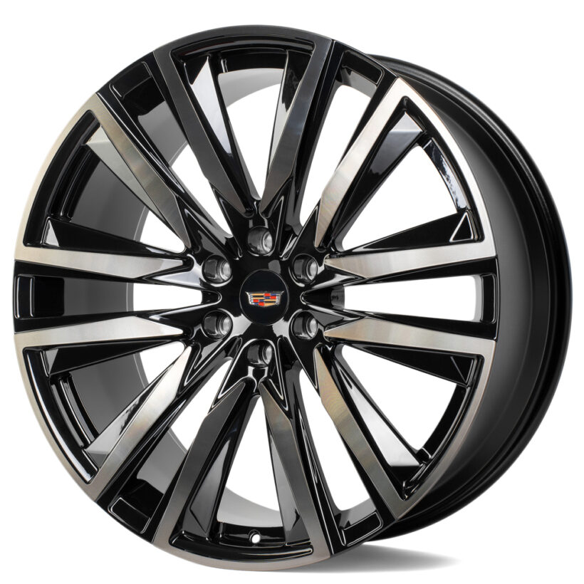 Кованые диски SKILL чёрные + полиров. спицы под лаком - Диски - CADILLAC - Cadillac Escalade