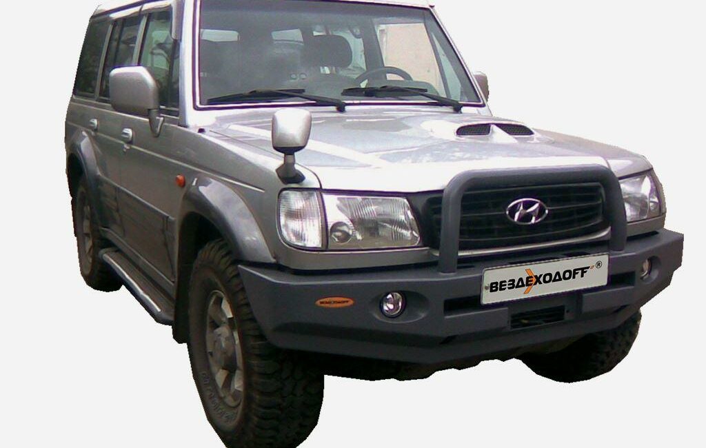Бампер силовой передний Hyundai Galloper с центральной дугой - Силовые бамперы - Hyundai - Galloper