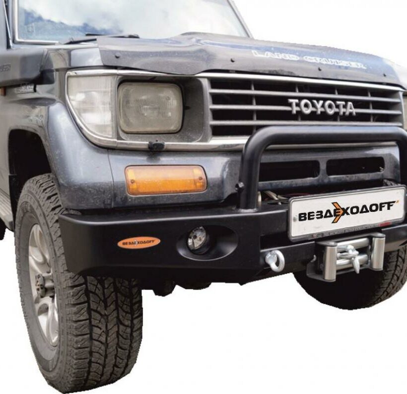 Бампер силовой передний Land Cruiser Prado 78 до 2004 г.в. с центральной дугой - Силовые бамперы - TOYOTA - Toyota Land Cruiser Prado
