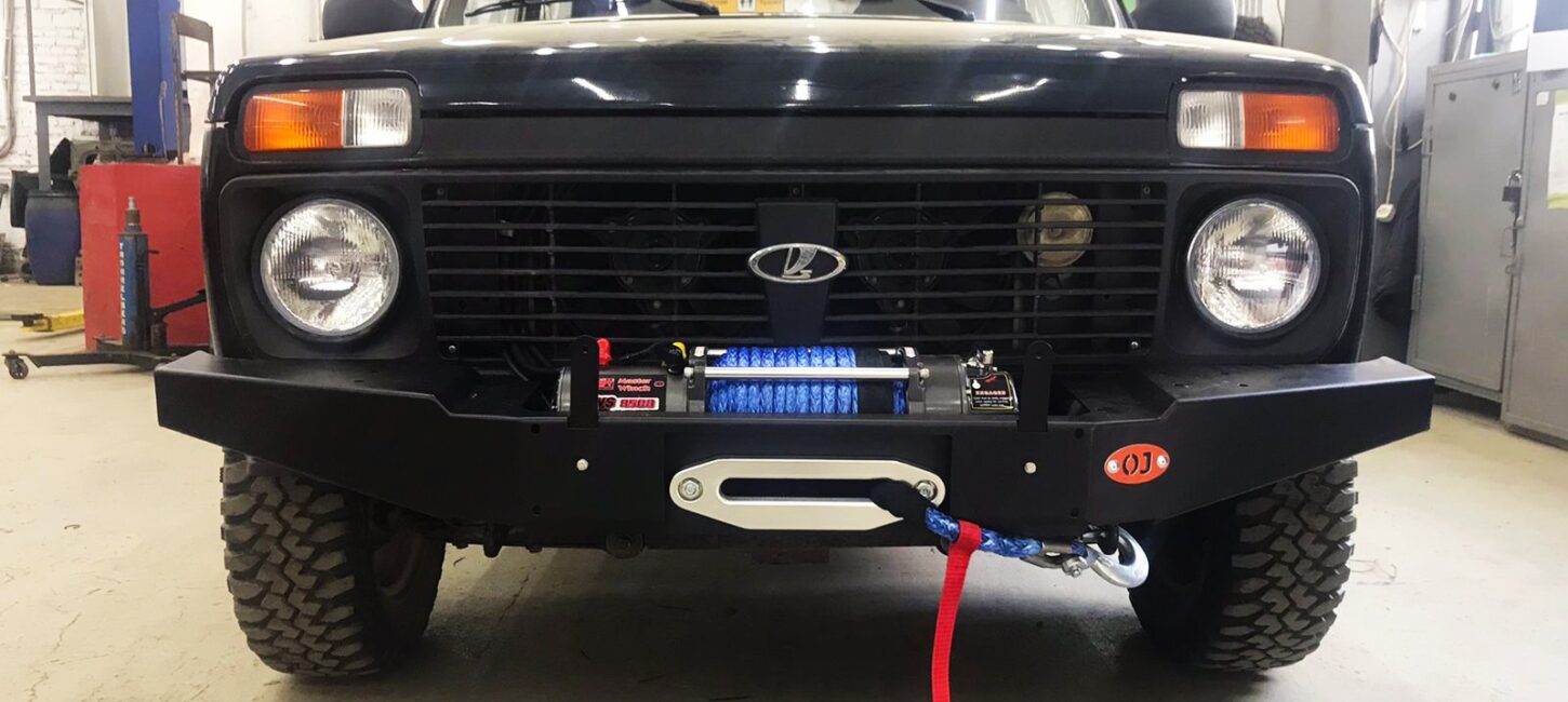 Передний силовой бампер OJ (серия Туризм) - Силовые бамперы - АвтоВаз - Lada Niva