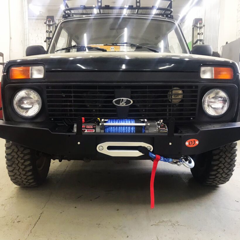 Передний силовой бампер OJ (серия Туризм) - Силовые бамперы - АвтоВаз - Lada Niva