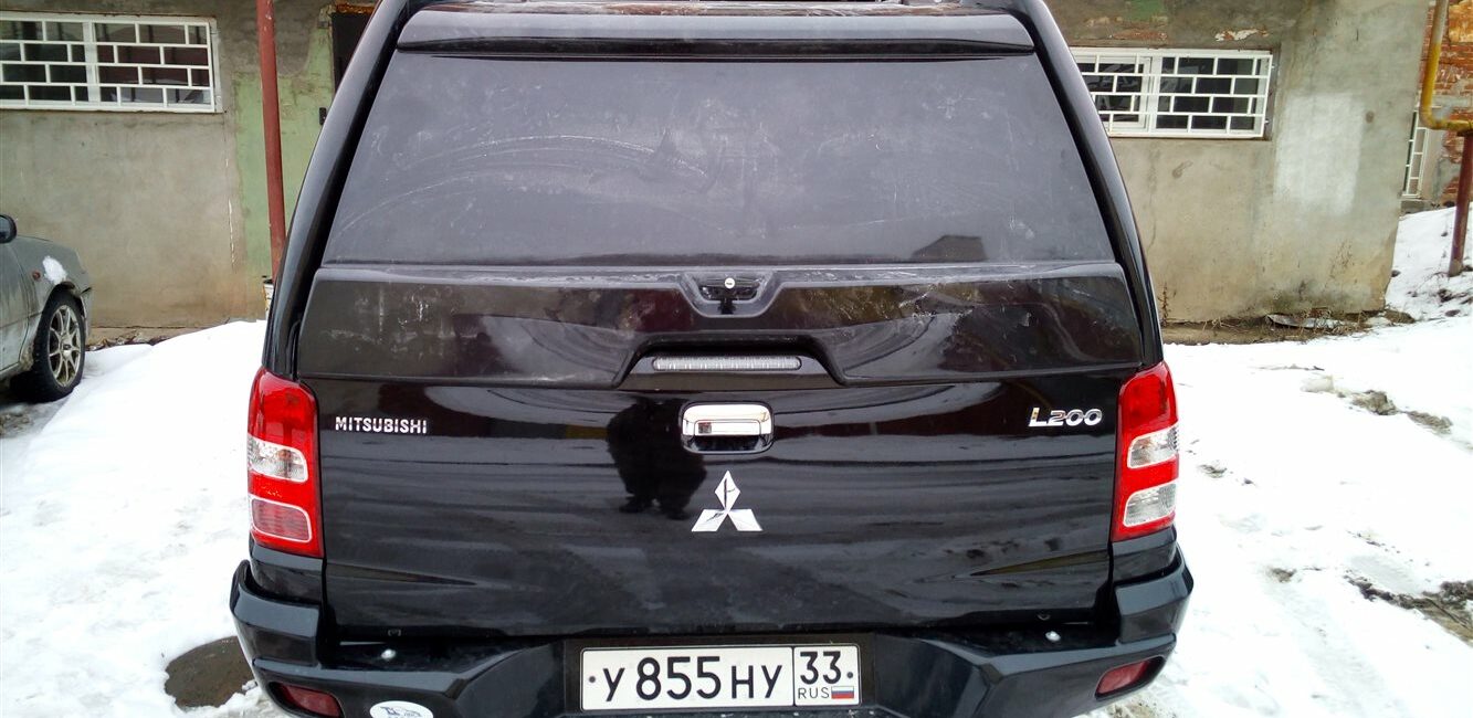 Крышка (кунг) кузова для Mitsubishi L200 (двойная кабина) (2015-2019)/Fiat Fullback (двойная кабина) (2016-) (1 дверь) (чёрная) АВС-Дизайн - Кунги - MITSUBISHI - Mitsubishi L200