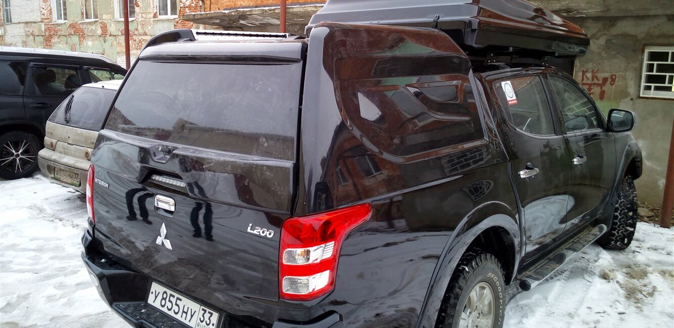 Крышка (кунг) кузова для Mitsubishi L200 (двойная кабина) (2015-2019)/Fiat Fullback (двойная кабина) (2016-) (1 дверь) (под покраску) АВС-Дизайн - Кунги - MITSUBISHI - Mitsubishi L200