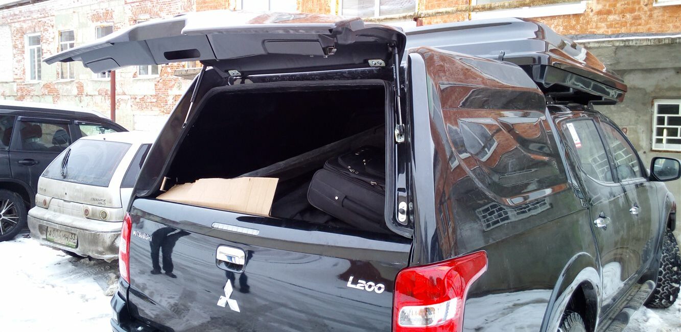 Крыша (кунг) кузова для Toyota Hilux (двойная кабина) (08.2015-) (чёрная) (3 двери) - Кунги - TOYOTA - Toyota Hilux