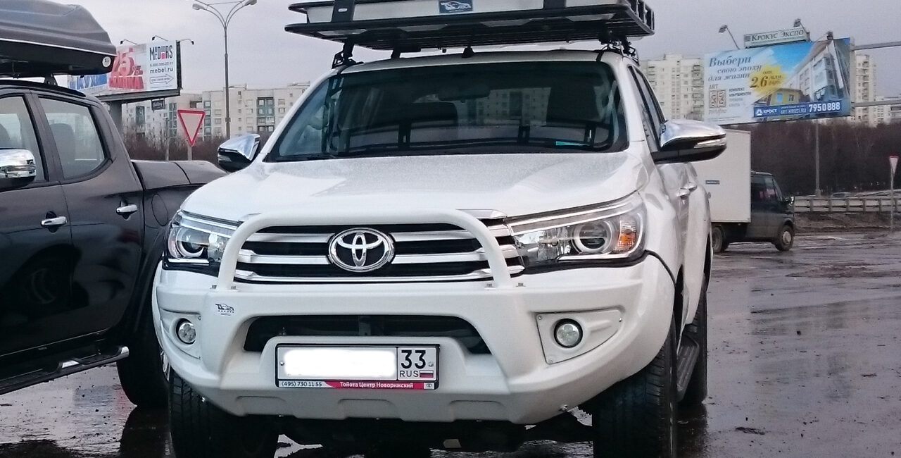 Бампер АВС-Дизайн передний Toyota Hilux Revo 2015-07.2018 (БАЗОВЫЙ, без оптики)(под покраску) - Силовые бамперы - TOYOTA - Toyota Hilux