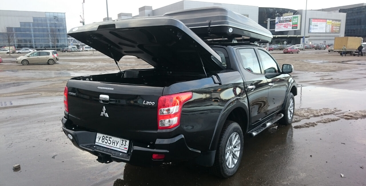 Крышка кузова для Mitsubishi L200 (двойная кабина) (2015-)/Fiat Fullback (двойная кабина) (2016-) (черная) АВС-Дизайн - Крышки и тенты кузова - Mitsubishi L200