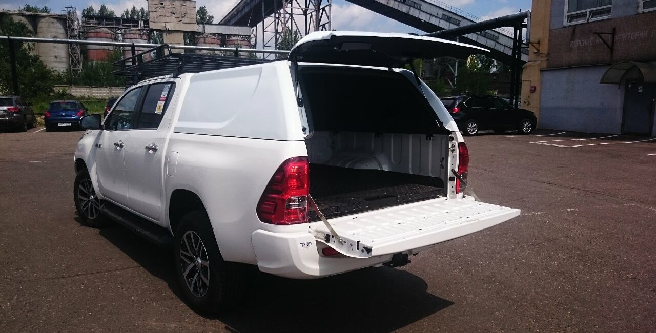 Крыша (кунг) кузова для Toyota Hilux (двойная кабина)(08.2015-) (белая) (1 дверь) Cargo АВС-Дизайн - Кунги - TOYOTA - Toyota Hilux