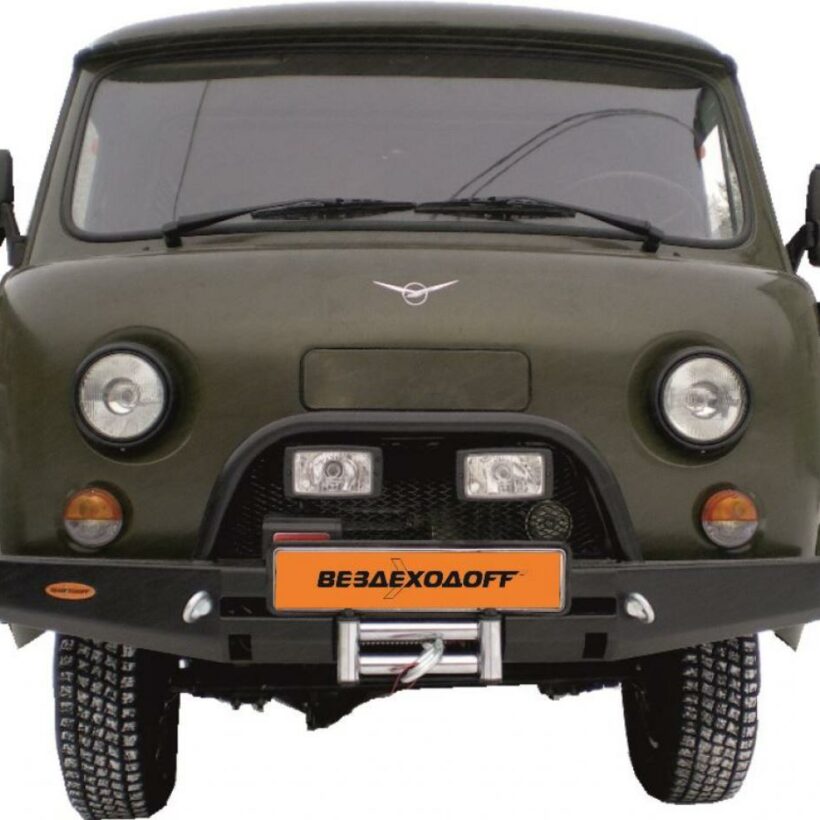 Бампер силовой передний УАЗ 3741, 3303 с дугой - Силовые бамперы - UAZ