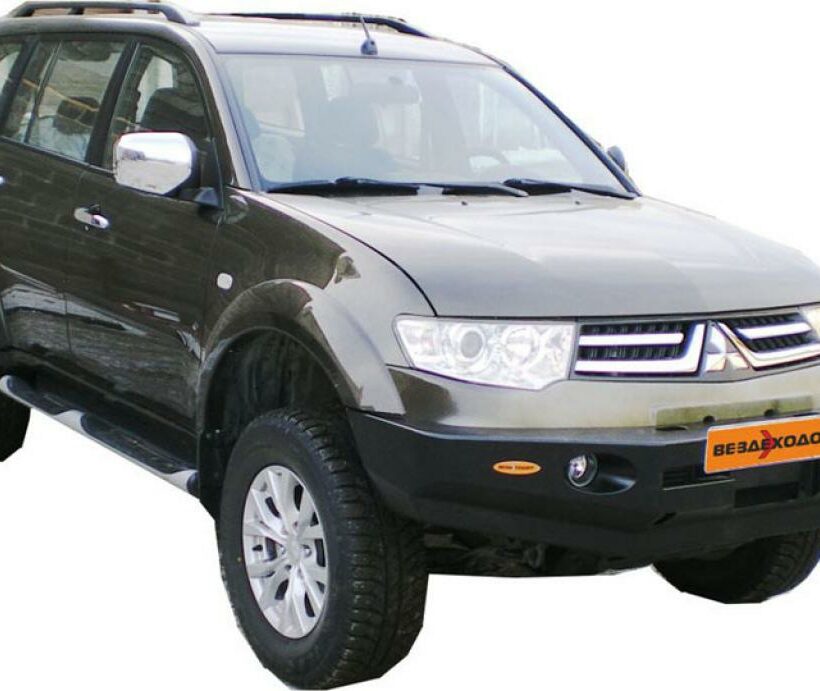 Бампер силовой передний MMC Pajero sport 2008 с центральной дугой - Силовые бамперы - MITSUBISHI - Mitsubishi Pajero Sport
