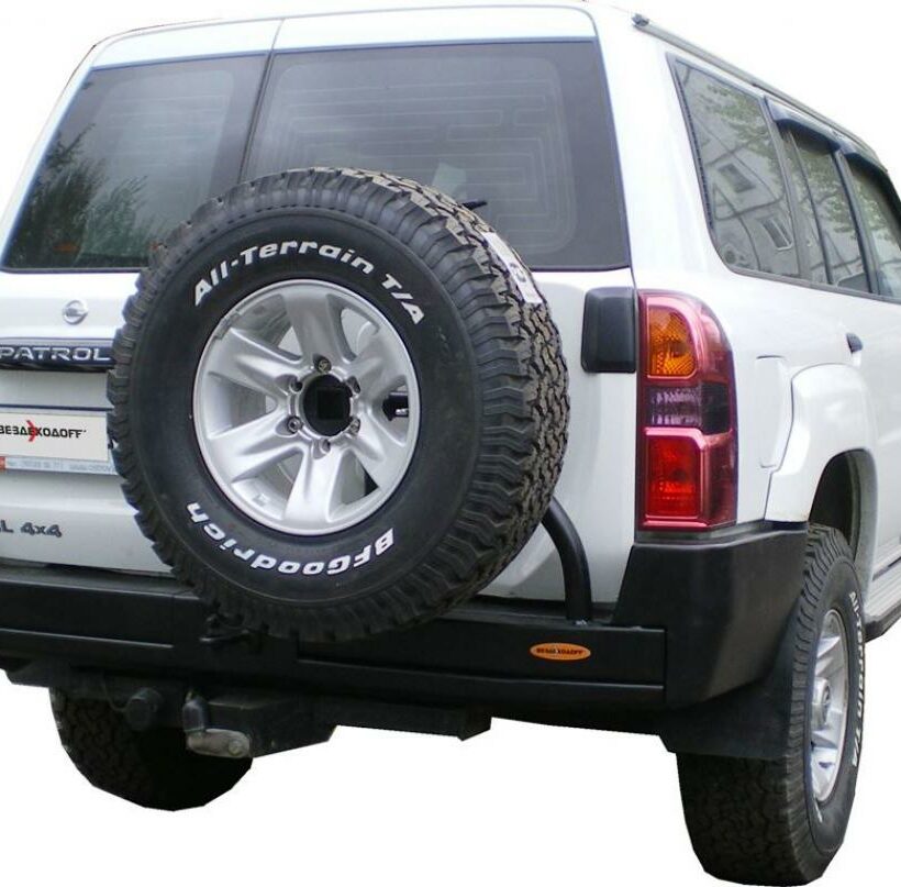 Бампер силовой задний Nissan Patrol Y61 с калиткой запасного колеса - Силовые бамперы - NISSAN - Nissan Patrol