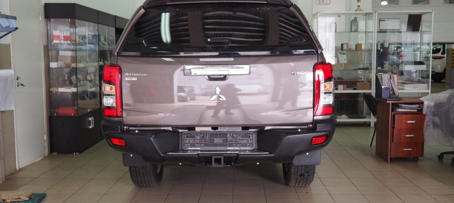 Бампер АВС-Дизайн задний с квадратом под ДО Mitsubishi L200 V рестайлинг 2018- (чёрный) - Силовые бамперы - MITSUBISHI - Mitsubishi L200
