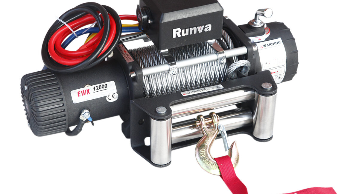Лебёдка электрическая 24V Runva 12000 lbs 5443 кг (стальной трос) - Лебедки