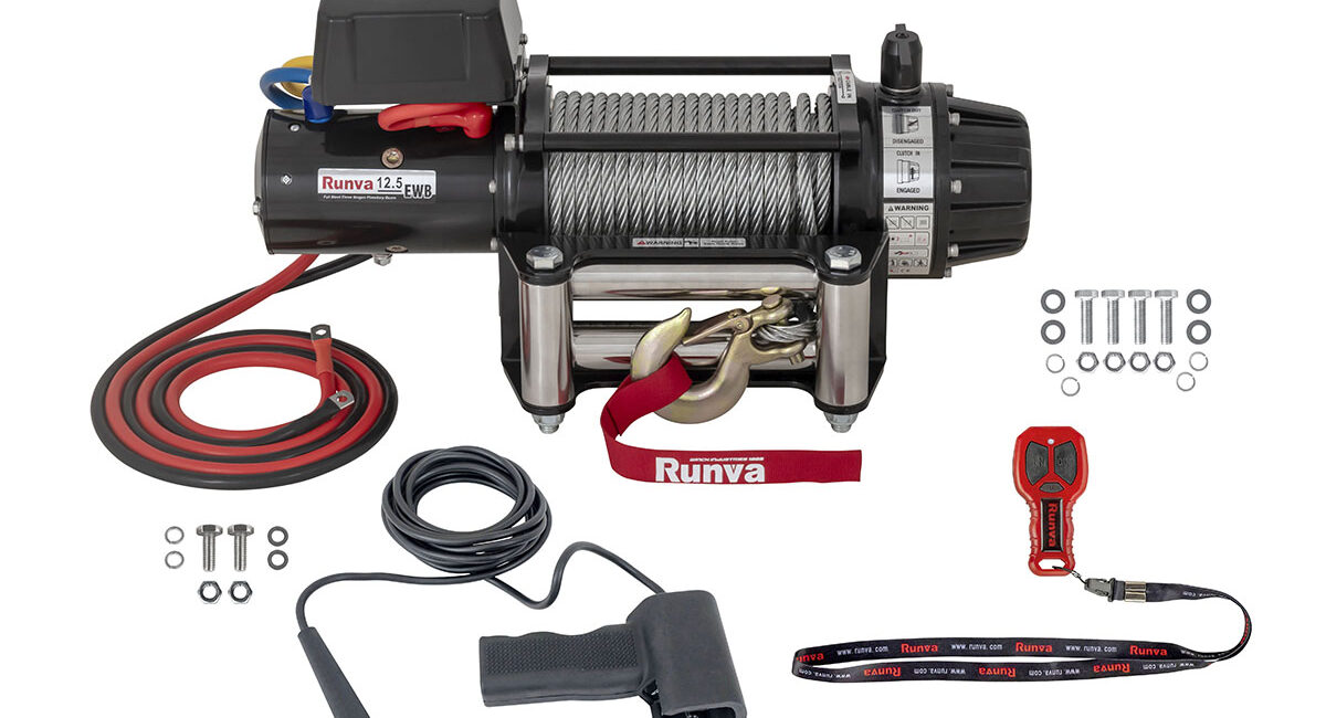 Лебёдка электрическая 24V Runva 12500 lbs 5670 кг (влагозащищенная) - Лебедки