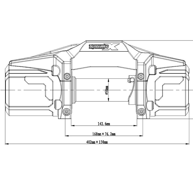 Лебёдка автомобильная электрическая 12V Runva 6000 lbs 2722 кг (синтетический трос) - Лебедки