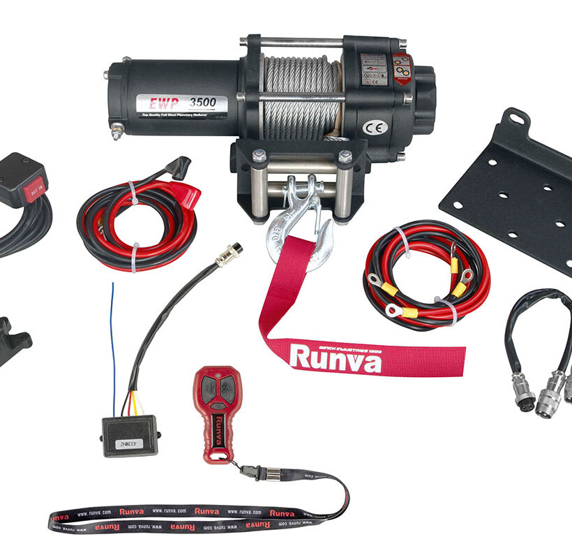 Лебёдка электрическая 12V Runva 3500A lbs 1588 кг - Лебедки