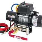Лебёдка электрическая 12V Runva 12500 lbs 5670 кг короткий барабан, стальной трос - Лебедки