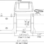 Лебёдка электрическая 12V Runva 12500 lbs 5670 кг короткий барабан, стальной трос - Лебедки