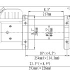 Лебёдка электрическая (индустр.) 12V Runva 15000 lbs 6800 кг синтетический трос - Лебедки