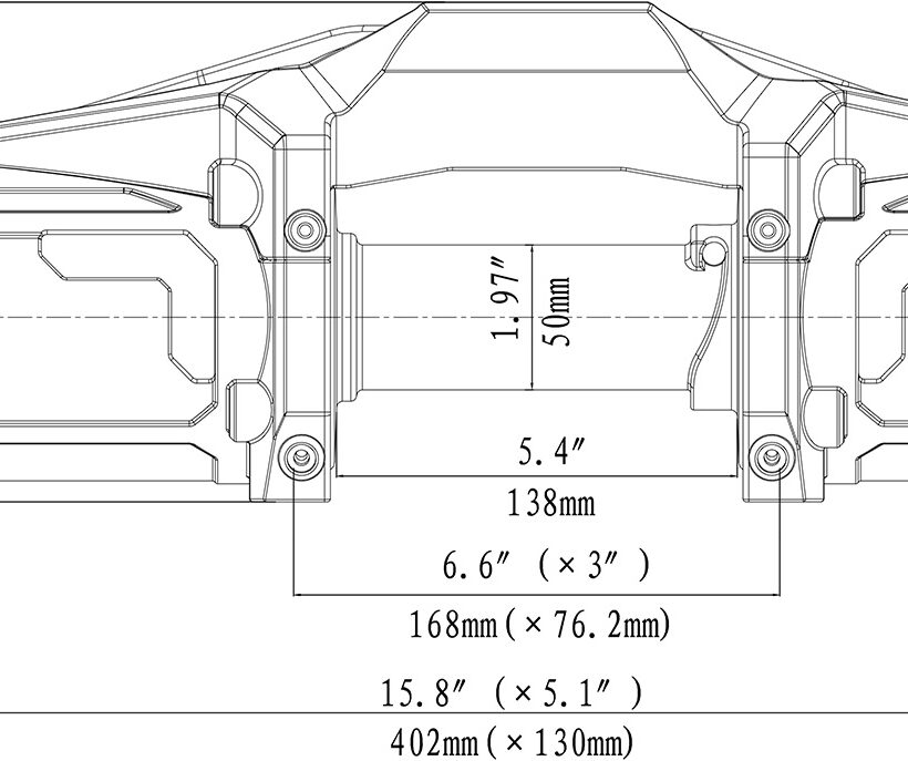 Лебёдка автомобильная электрическая 12V Runva 6000 lbs 2722 кг (синтетический трос) - Лебедки