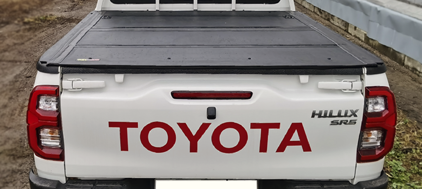 Крышка HAL 4-х секционная Hilux Revo '15, с вкладышем и защитой стекла - Крышки и тенты кузова - TOYOTA - Toyota Hilux