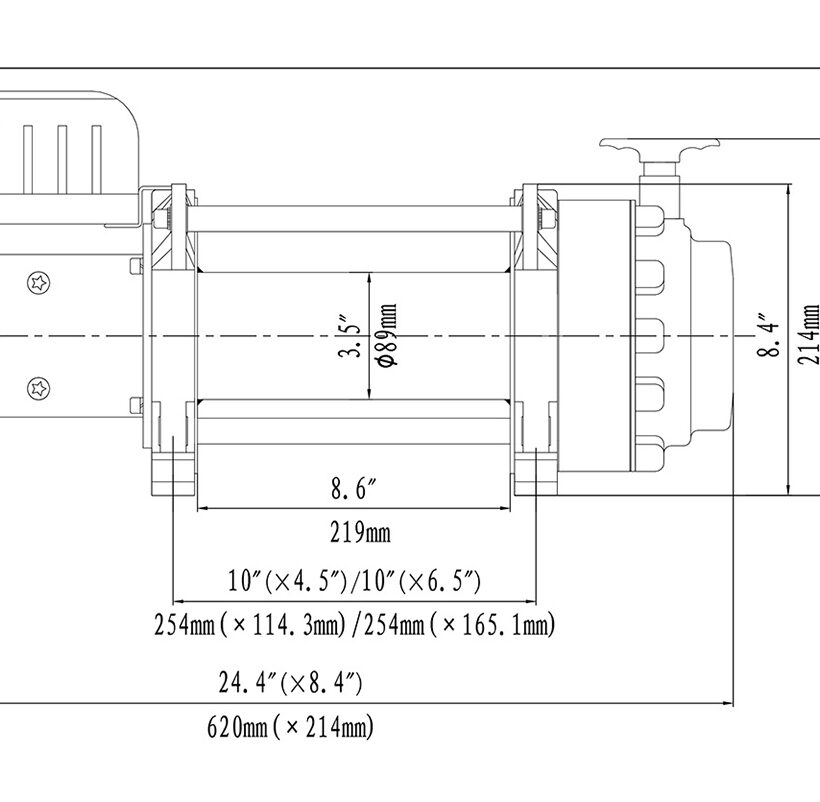 Лебёдка электрическая (индустр.) 12V Runva 17500 lbs 7960 кг синтетический трос - Лебедки