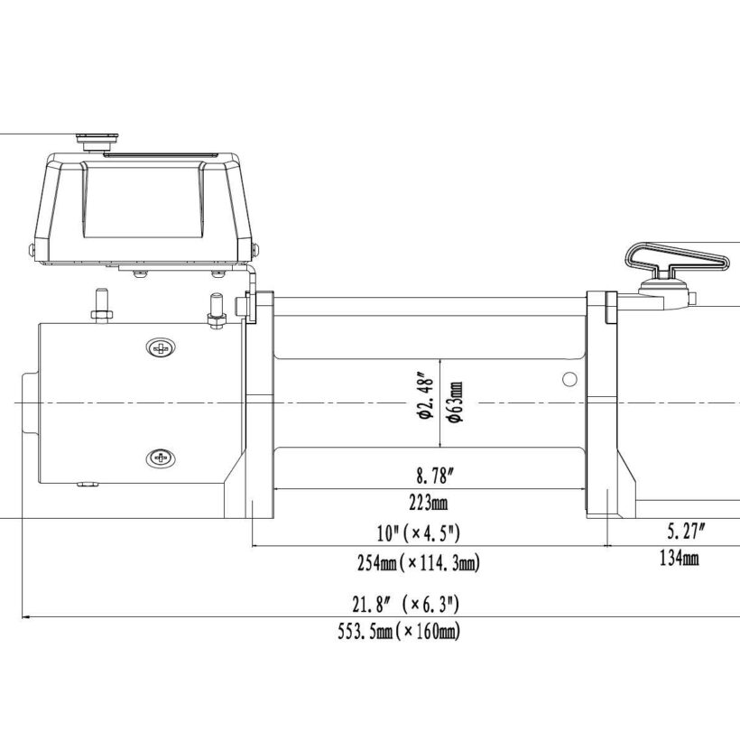 Лебёдка электрическая 12V Runva 9500 lbs 4350 кг (стальной трос) - Лебедки