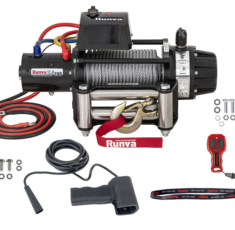 Лебёдка автомобильная электрическая 12V Runva 11000 lbs 5000 кг (влагозащищенная) - Лебедки