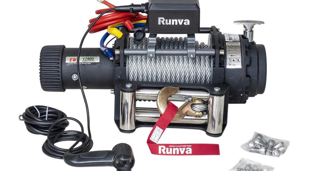 Лебёдка электрическая (индустр.) 24V Runva 17500 lbs 7960 кг - Лебедки