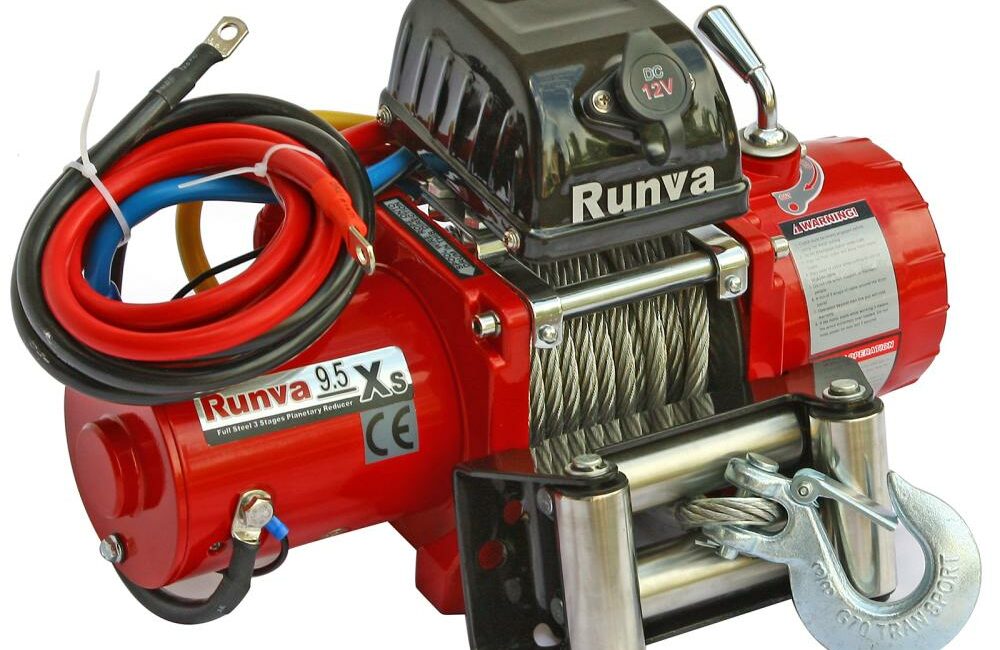 Лебёдка автомобильная электрическая 12V Runva 9500 lbs 4350 кг короткий барабан - Лебедки