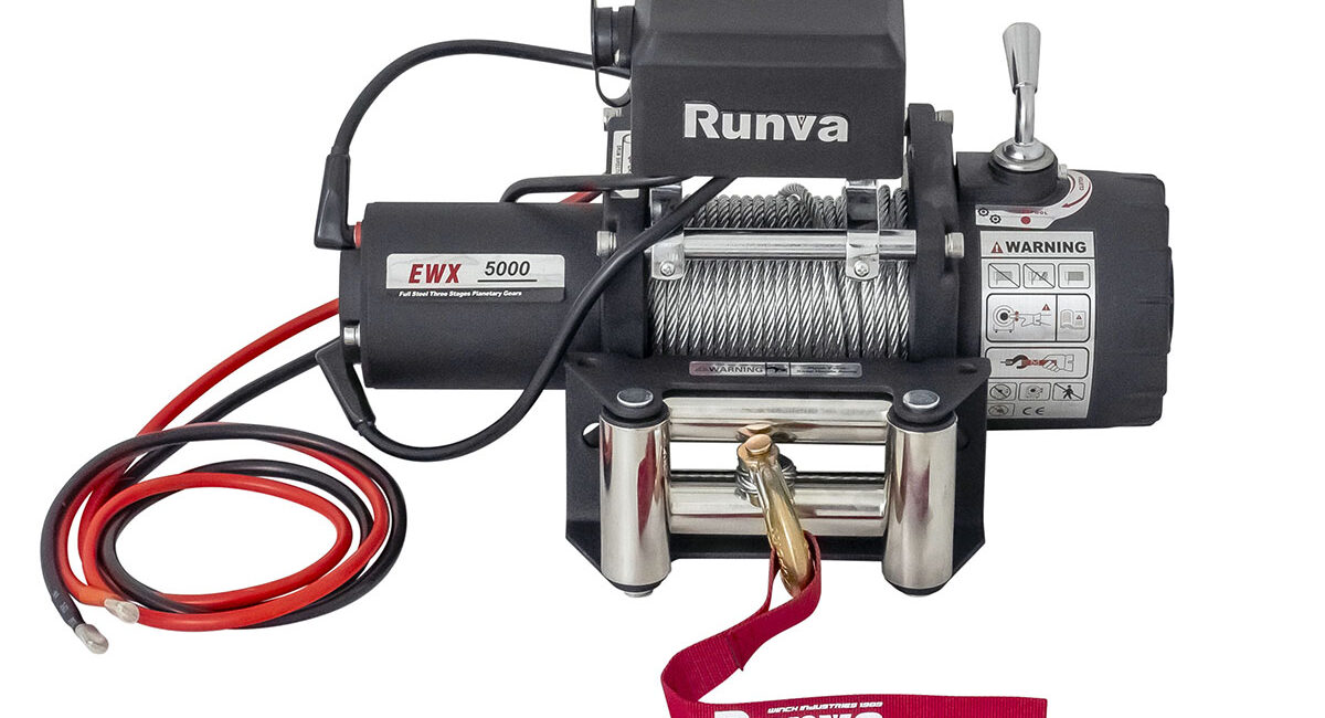 Лебёдка автомобильная электрическая 12V Runva 5000 lbs 2268 кг - Лебедки