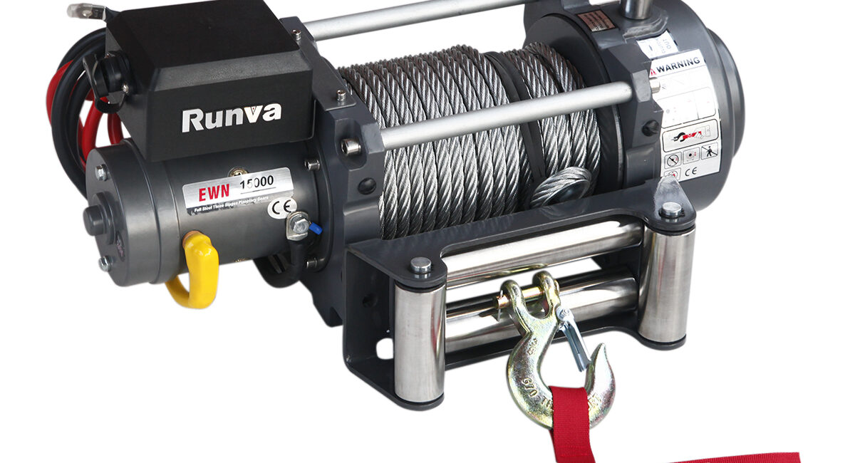 Лебёдка электрическая (индустр.) 12V Runva 15000 lbs 6800 кг - Лебедки
